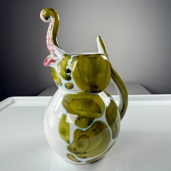 Other - Vintage Hand-Painted Ceramic Elephant‎ Pitcher Creamer Italy #1560